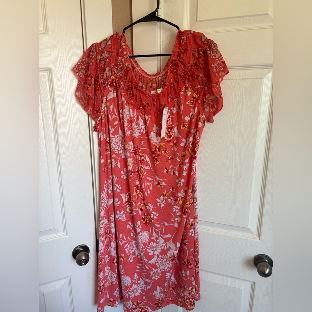 NWT Coral Floral Dress
